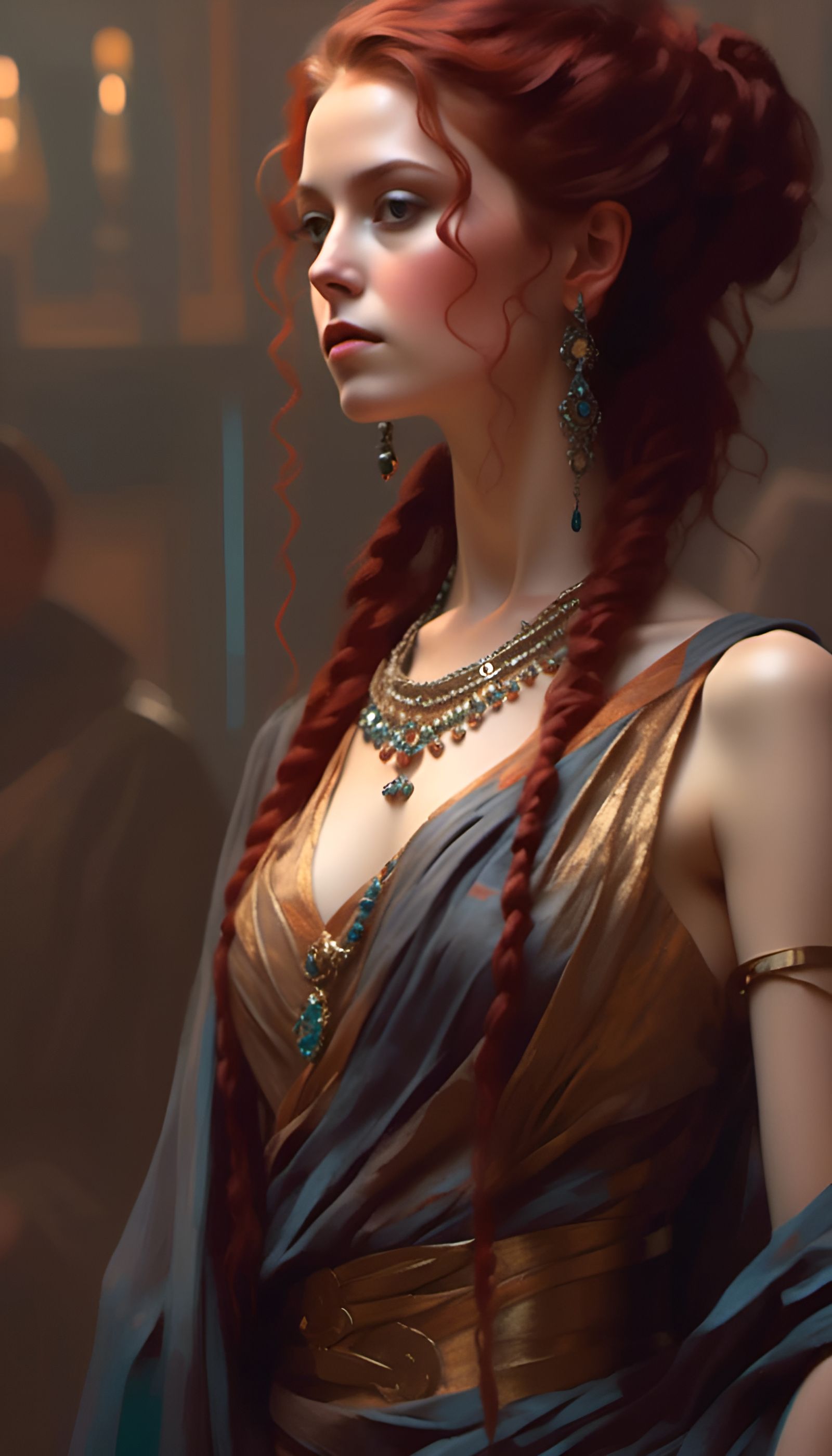 Jedi Lady Portrait in Renaissance Style