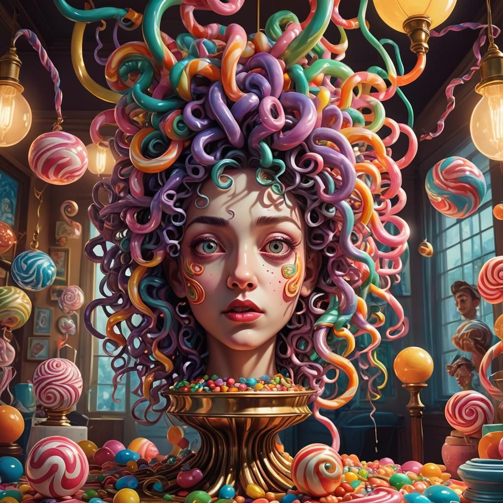 Candy Art: Medusa Hand Blinds Lamp's Eye
