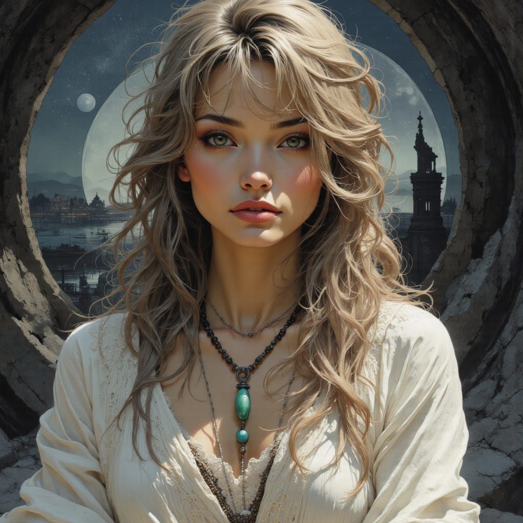 Hyper-Realistic Portrait of a Stunning Woman in a Comb-Over ...