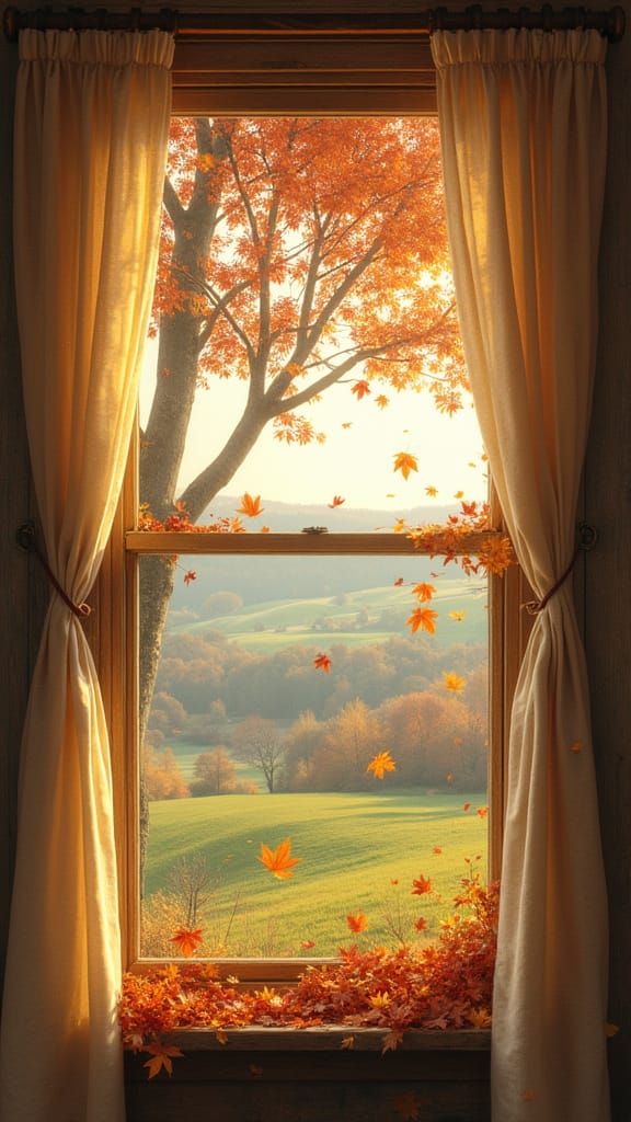 Autumn Serenity in Warm Golden Light