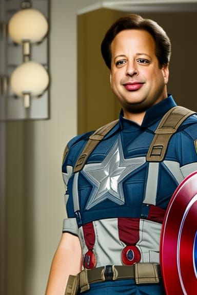 Jon Lovitz as Captain America: AI Reimagining