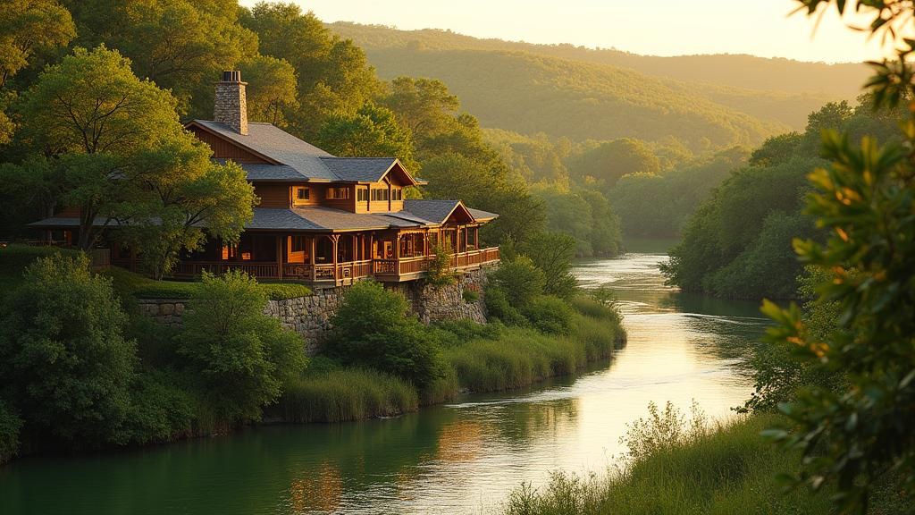 Texas Hill Country Restaurant with River View