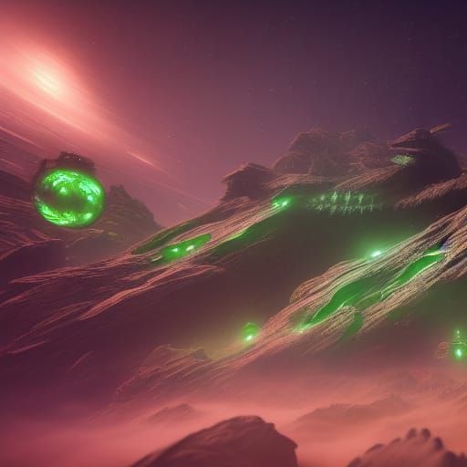 Galaxies in green