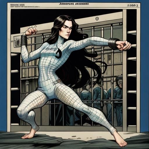 Prisoner in Handcuffs: Realistic Comic Book Art
