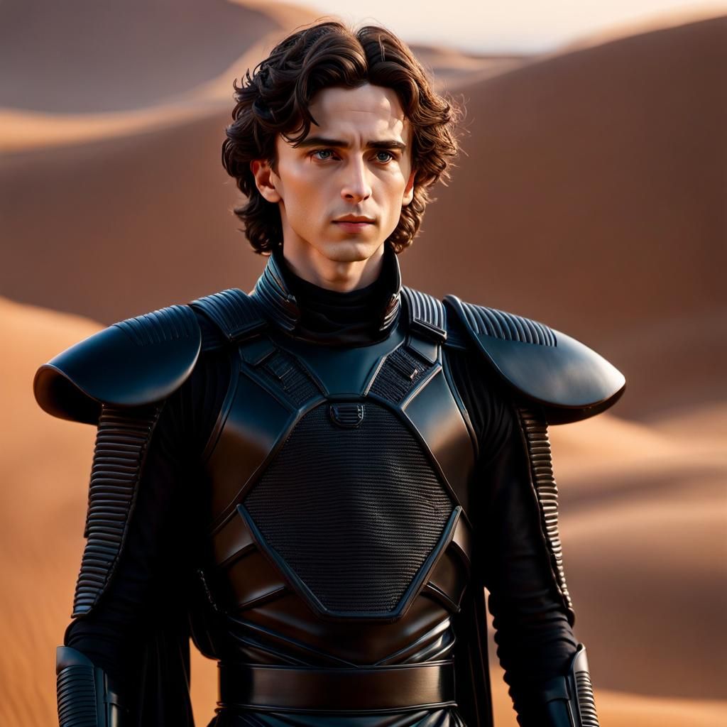Detailed Paul Atreides Action Figure Portrait