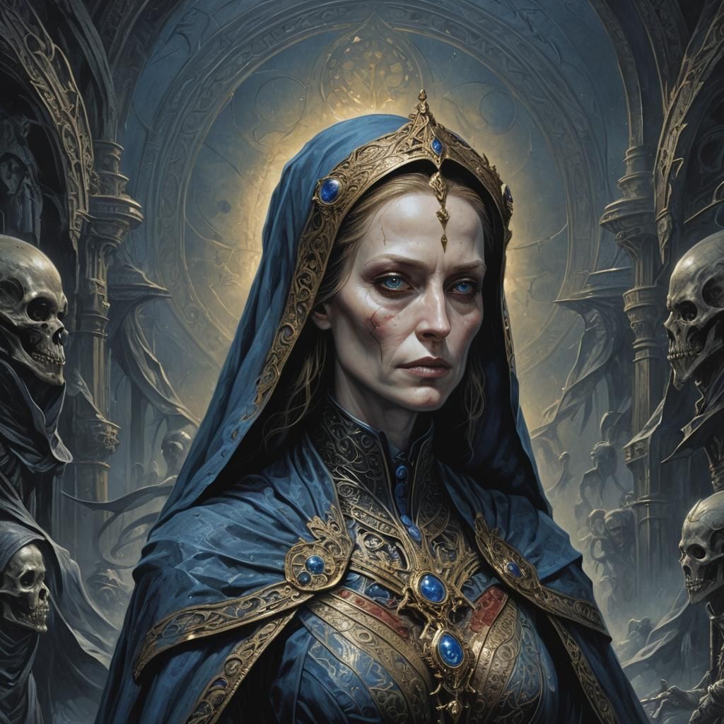 Disturbing Bene Gesserit Sith Hybrid in Horror Style