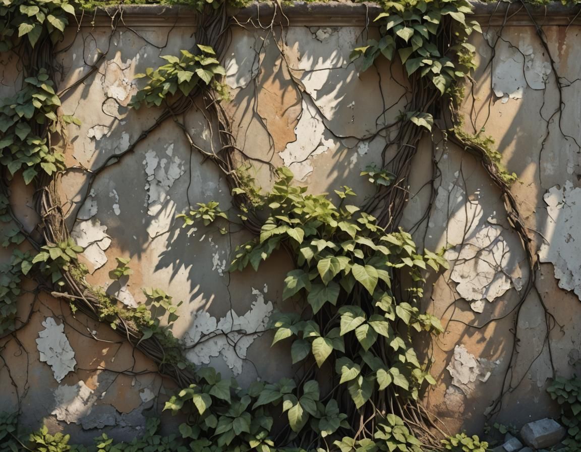 Weathered Ancient Wall in Hyper-Realistic Digital Art
