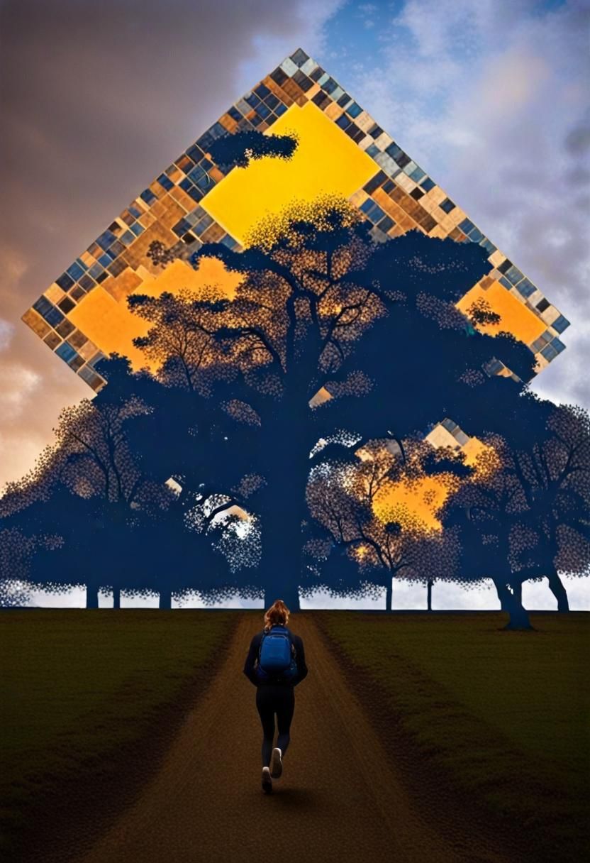 Drilling the Sky: A Surreal Dadaist Vision