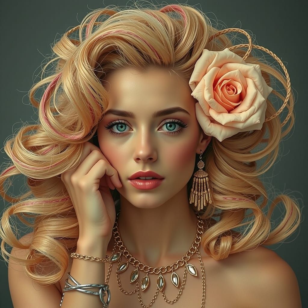 Abstract Swirling Reds and Crimson Forms