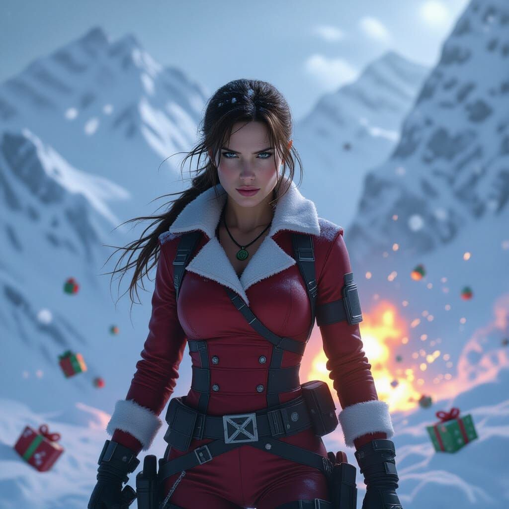 Lara Croft Christmas Adventure on Snowpiercer Train