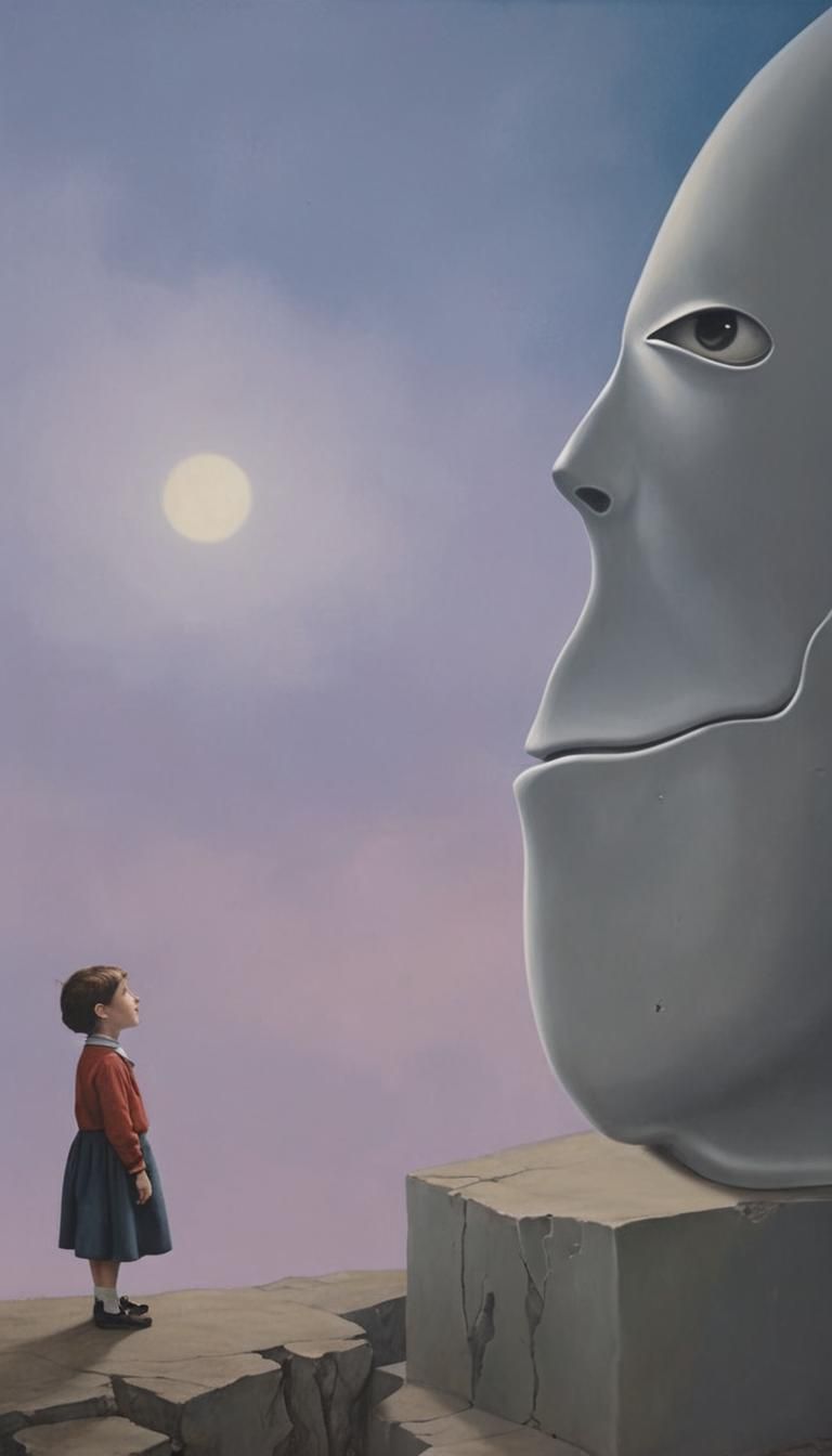 Mysterious Friend Answers Question in Photorealistic Surreal...