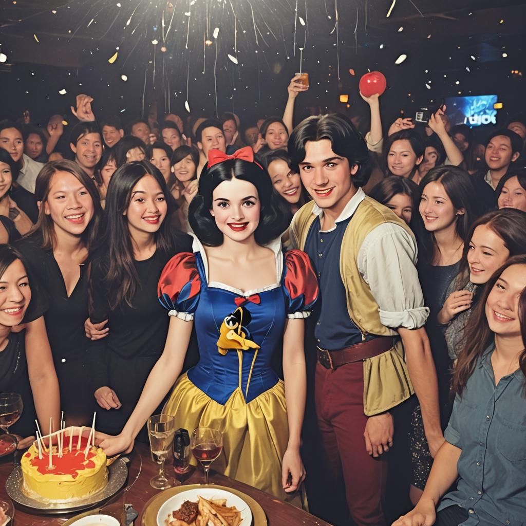Snow White Celebrates 20th Birthday in Nightclub