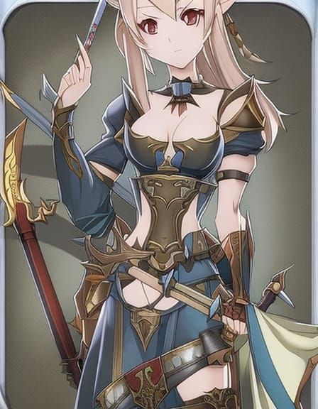 Anime Halfling Warrior with Dagger and Crossbow