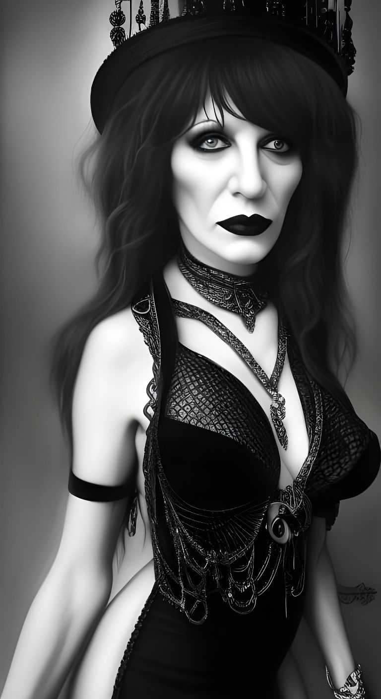 Katey Sagal as a goth singer