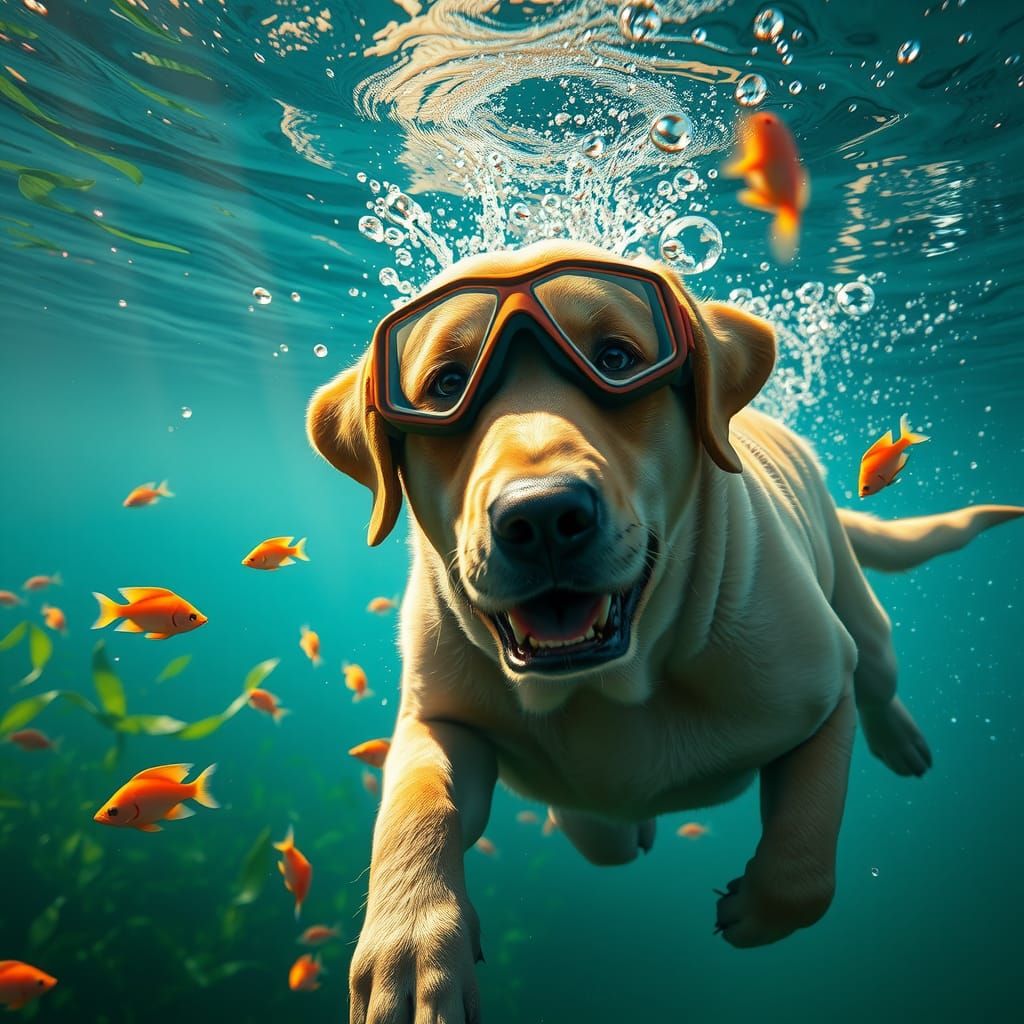 Labrador Dives into Underwater Wonderland