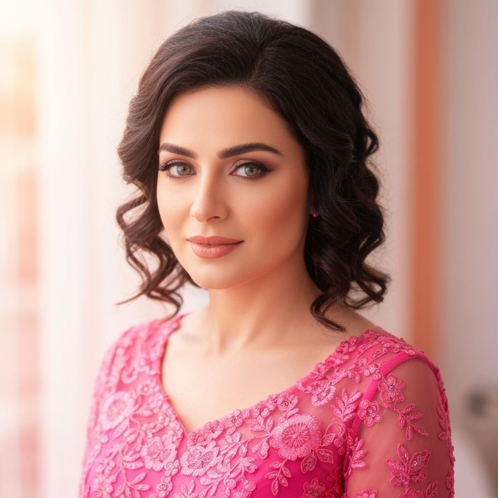 Hyperrealistic Portrait of a Woman with Dimples