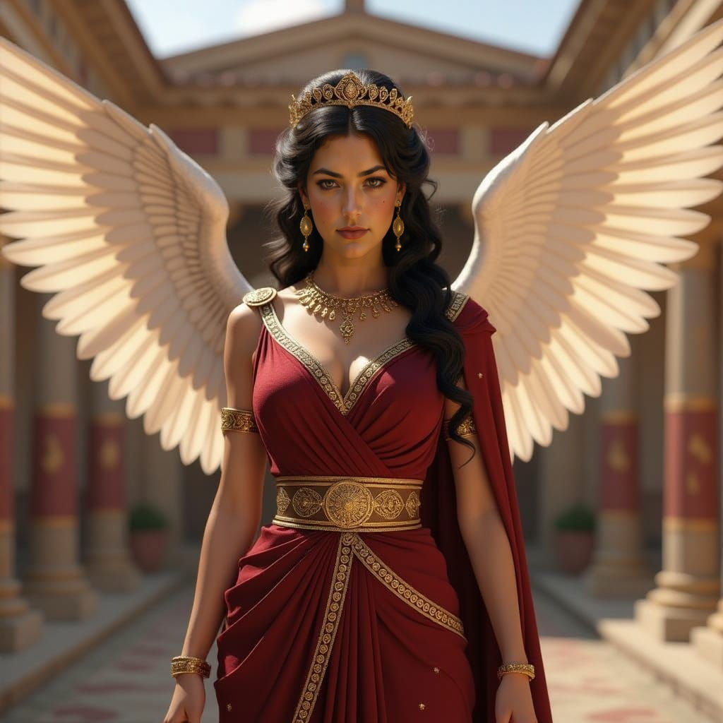 Etruscan Goddess of Fate and Fame in Ancient Villa