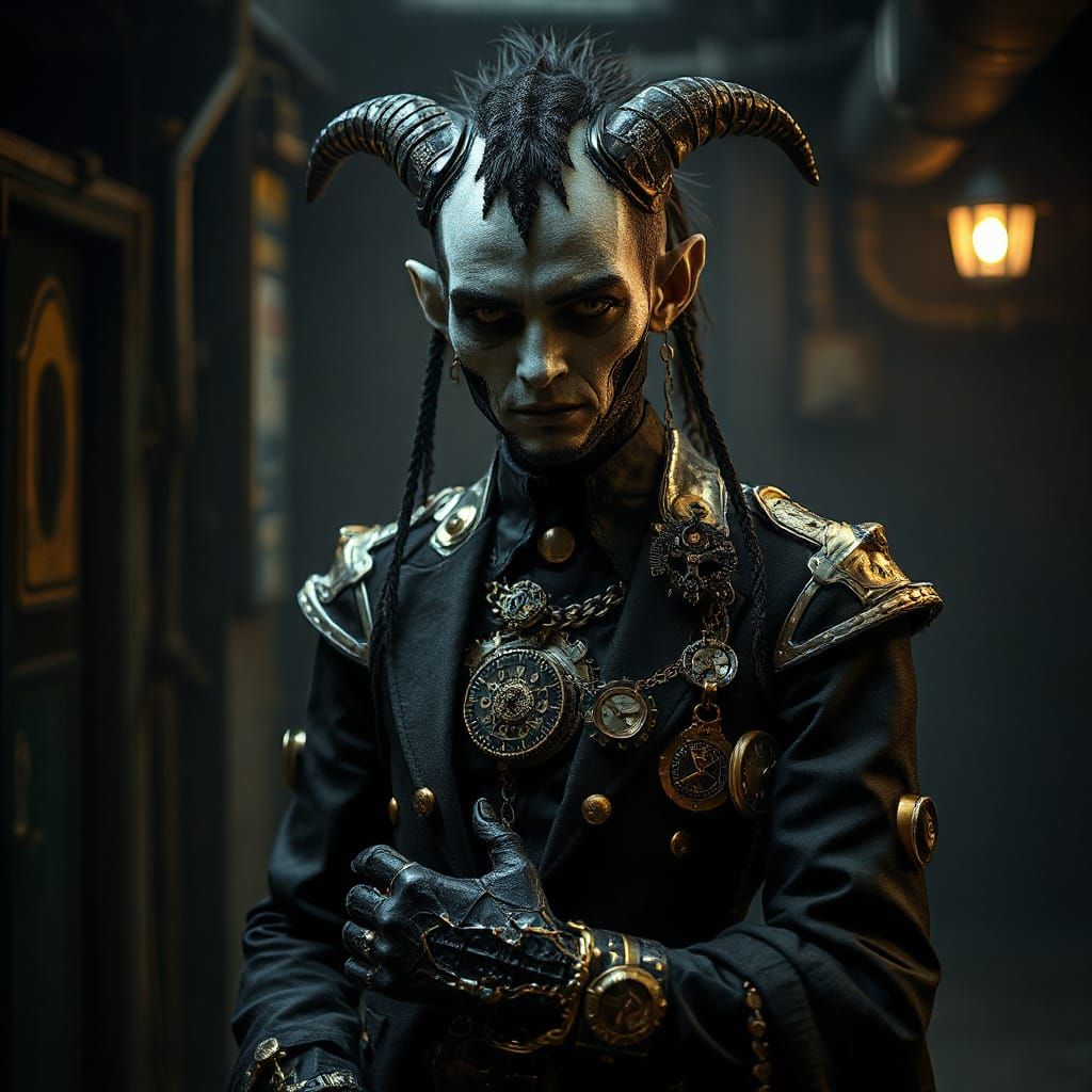 Gothic Drow in Dieselpunk Niflheim: Biomechanical Fashion