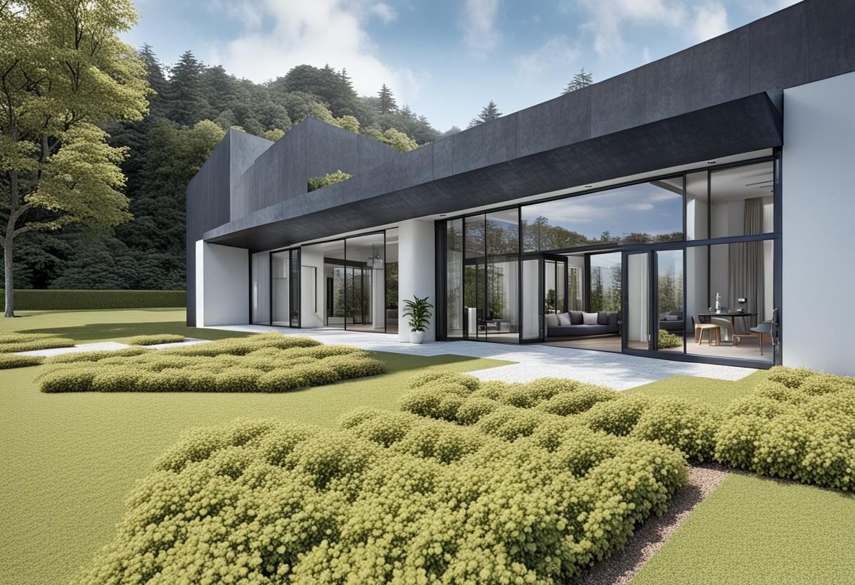 Umber Walled Room with French Doors