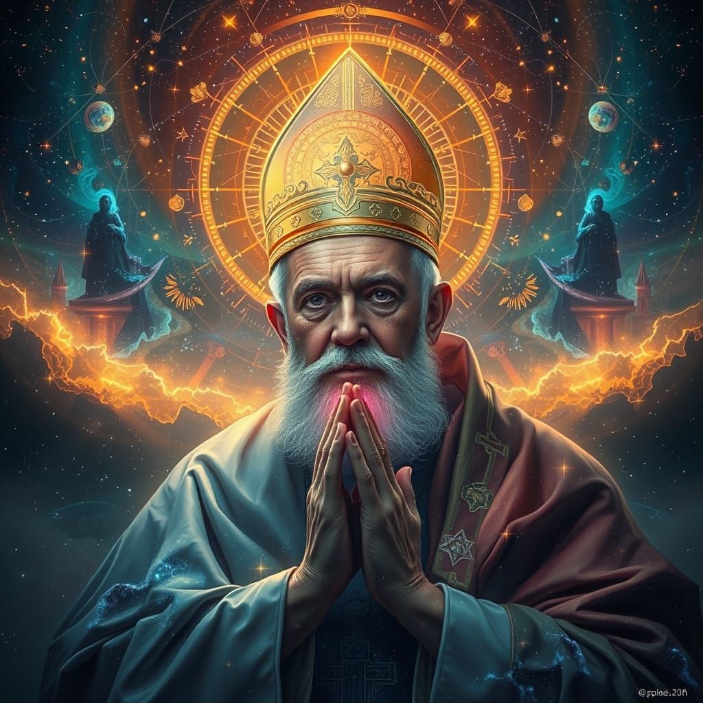 Cosmic Pope in Astral Splendor