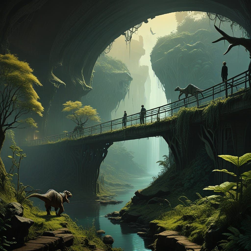 Ancient Bridge Connects Eras in a Fantastical Landscape