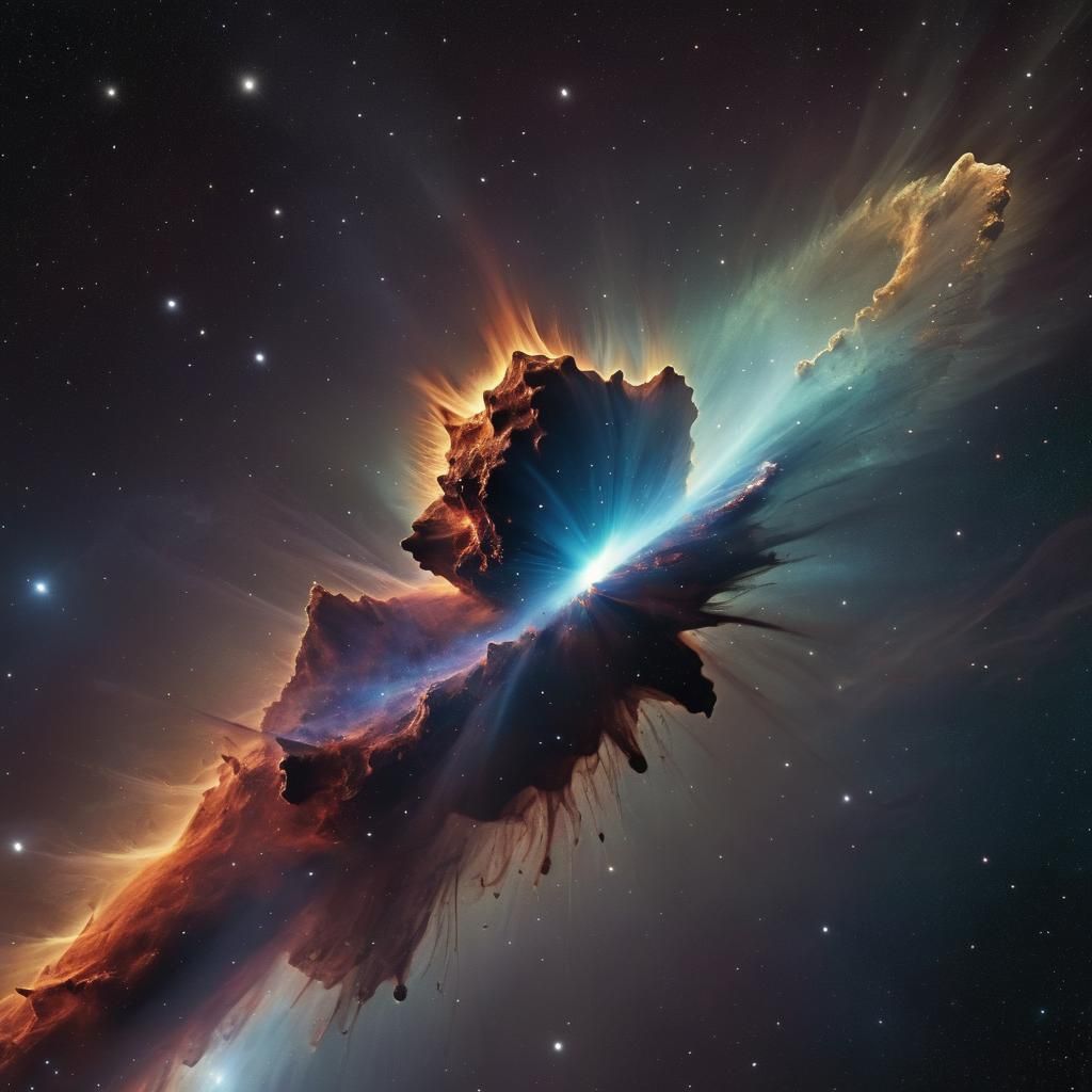 Comet Sizzles Through Space in Photorealistic Render