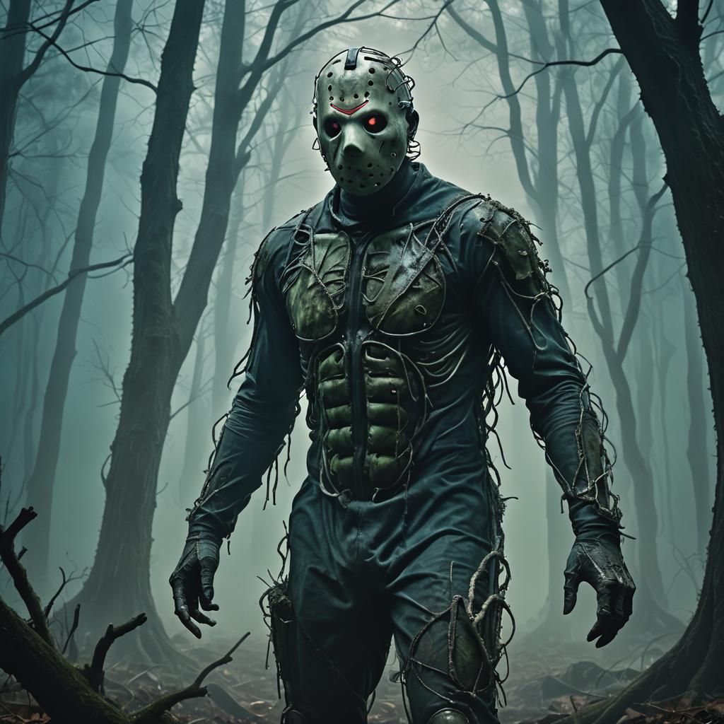 Jason Voorhees in Dark Forest: Surreal Horror
