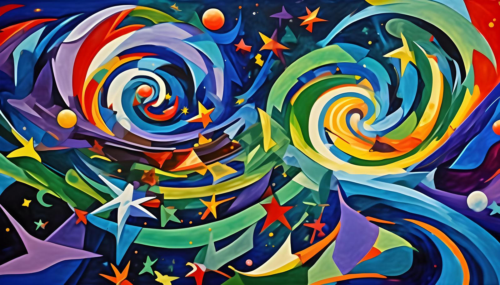 Cosmic Maelstrom of Impasto Oil Paint