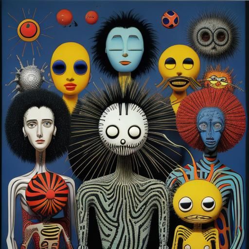 Robot in Eclectic Surrealist Style