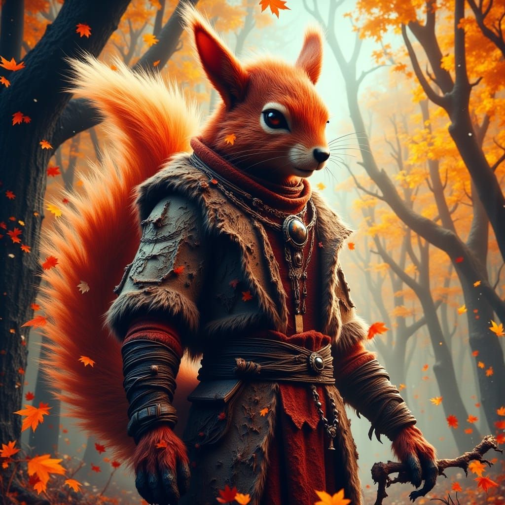 Loki as Squirrel: Hyperrealistic Art Inspired by Loish