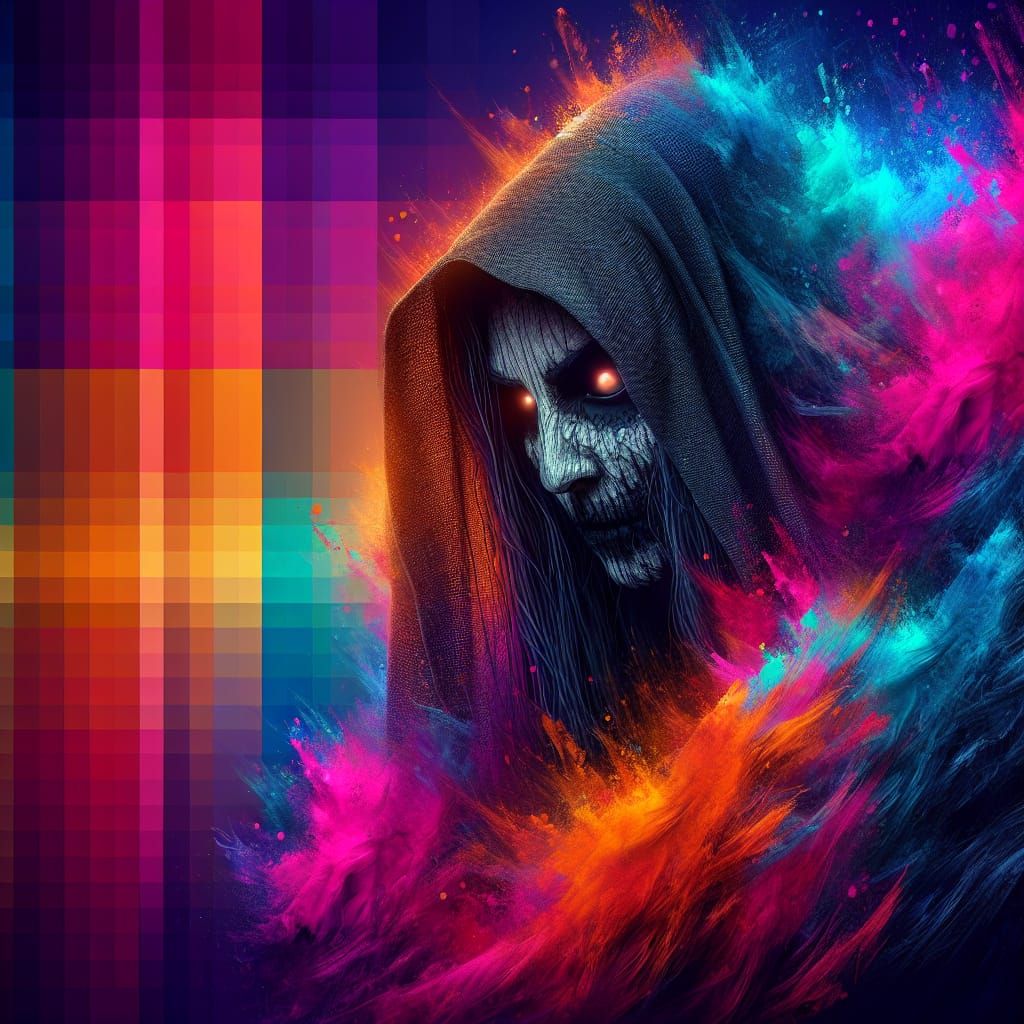 La Llorona's Veil Hides Glowing Eyes in Hyperrealistic Horro...