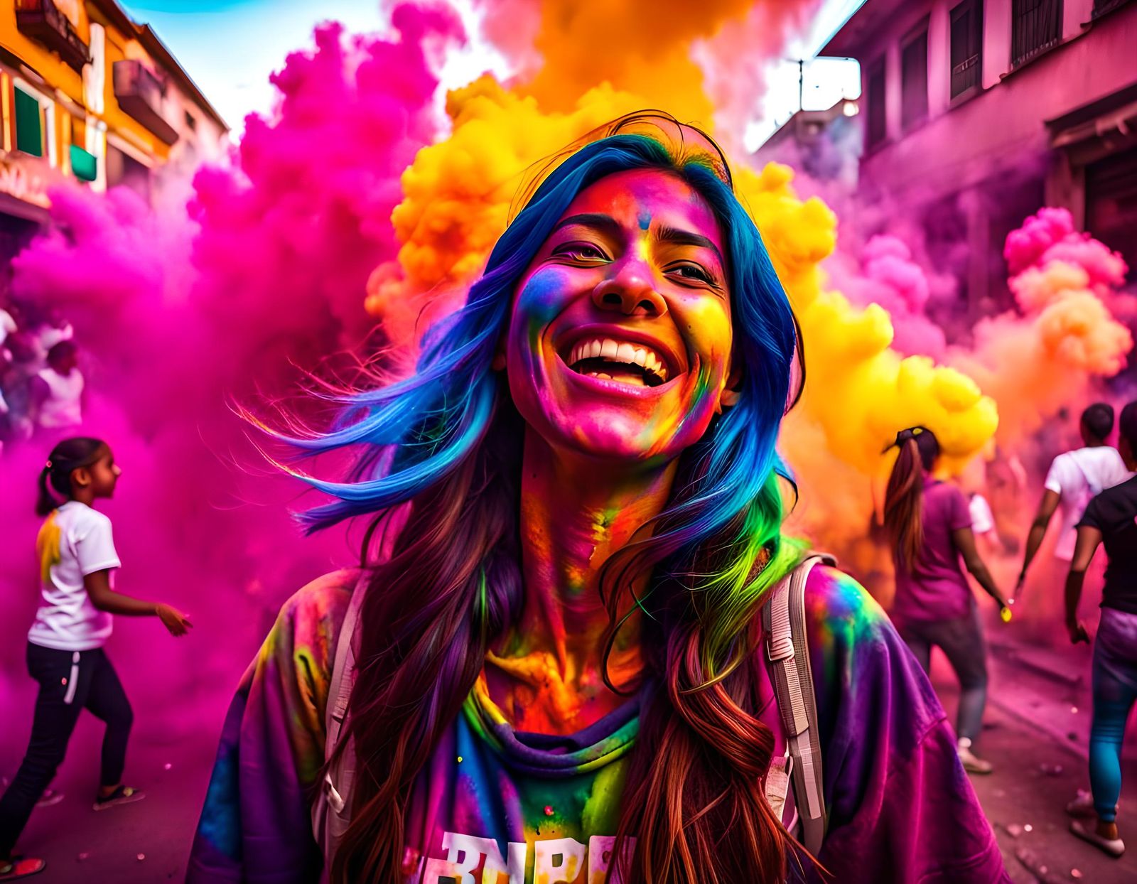 Happy Holi Festival: Colorful Caricature Art