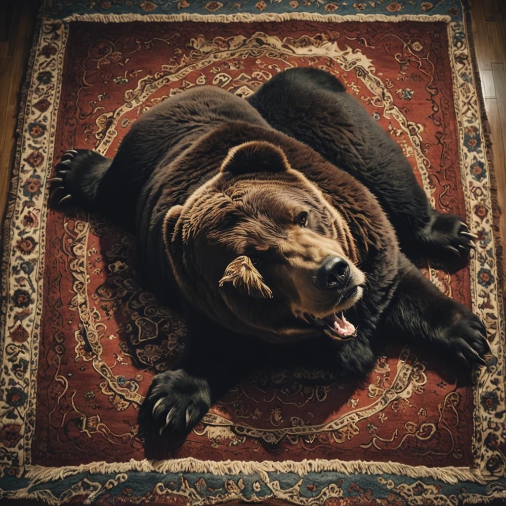 Big Bear on a Peculiar Rug: Cinematic Still
