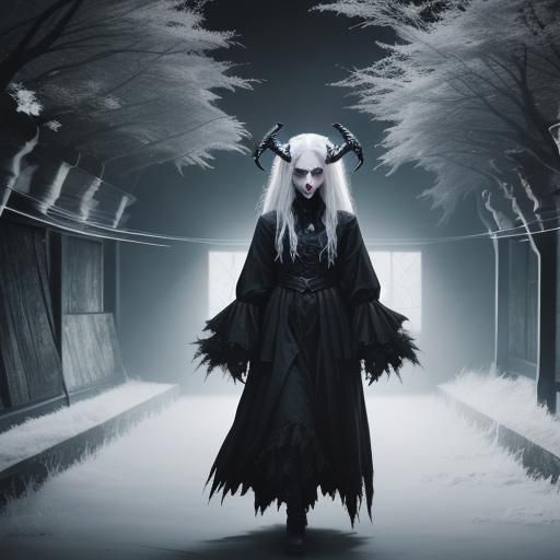 Horrifying Demon Deity Staring Intensely