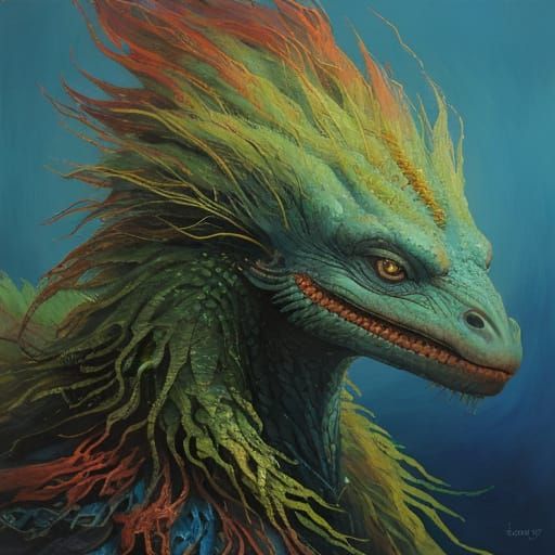 Mystical Irish Folk Creature with Vibrant Aura