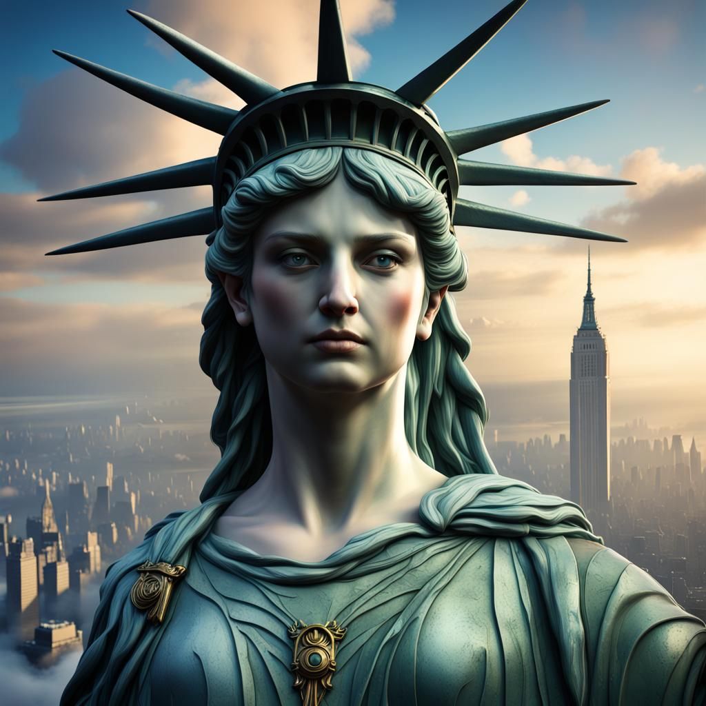 Elf-Faced Liberty Enlightening the World