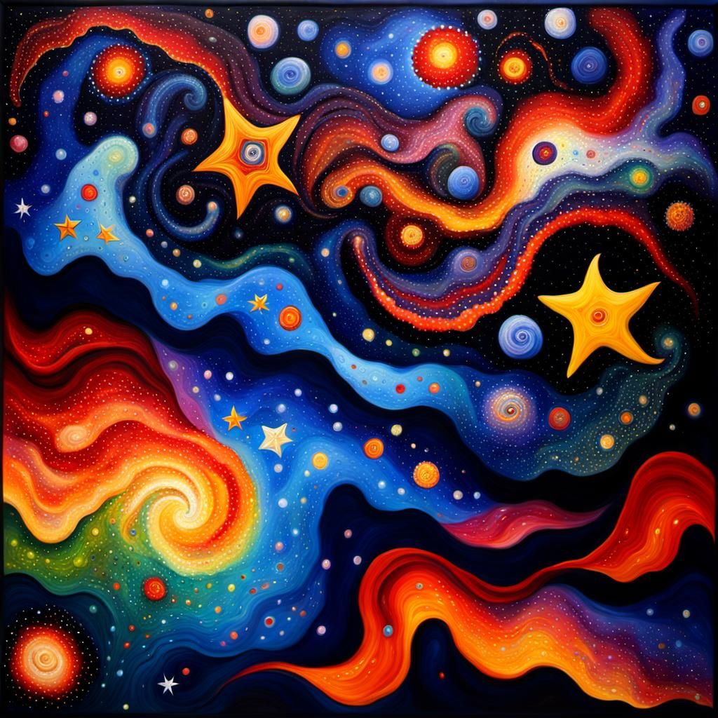 Dreamtime Star Nursery in Impasto Style