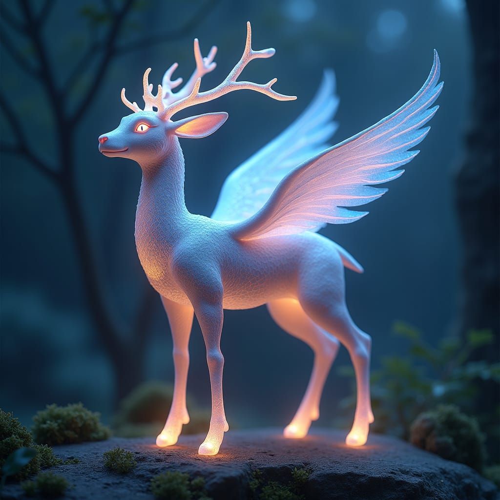 Majestic Luminara in Twilight Realm: Dreamlike Art