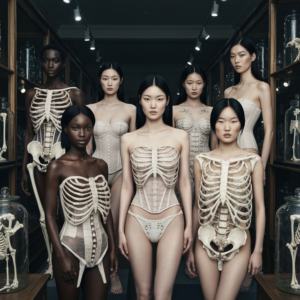 Avant-Garde Fashion Editorial in Mutter Museum Style