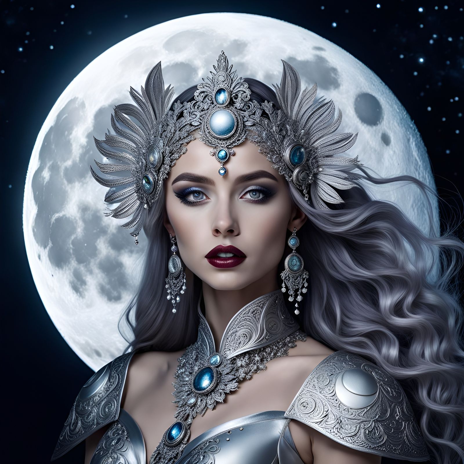 Silver Moon Portrait