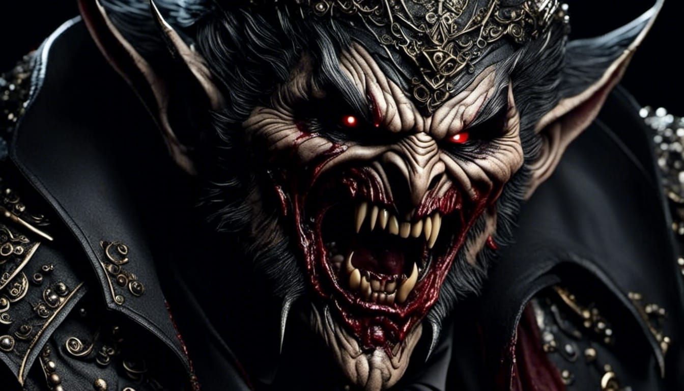 Photorealistic Vampire Portrait in Dark Fantasy Style