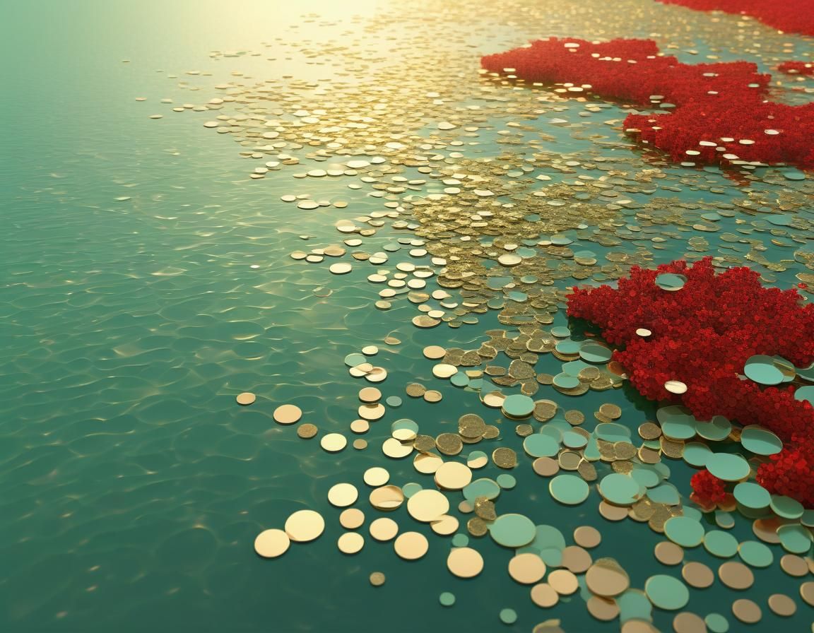 Ethereal Abstract Pier in Biopunk Style