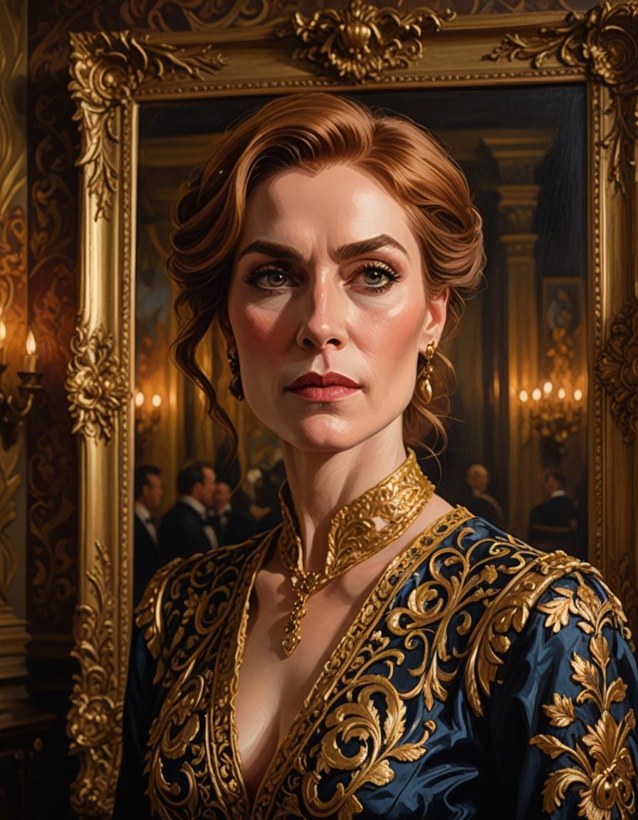 Elegant Aristocrat in Lavish Portrait