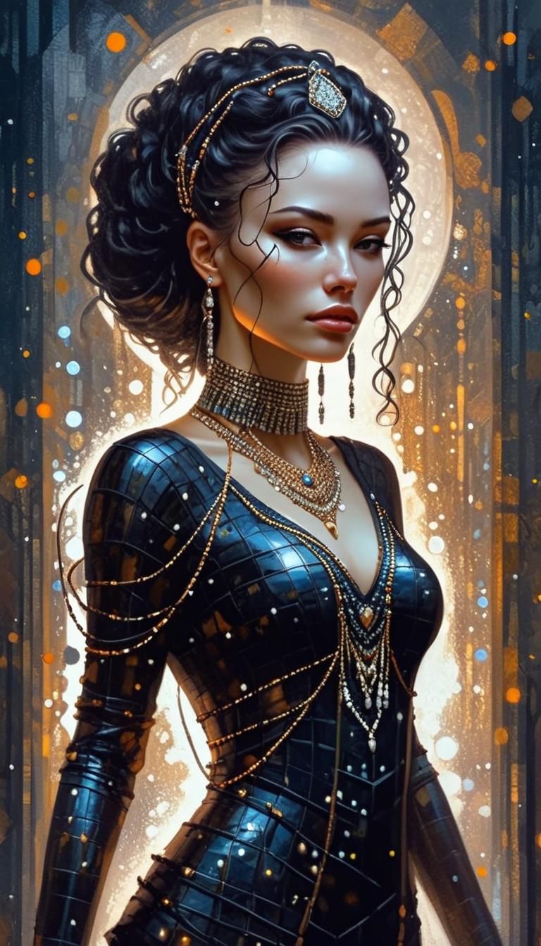 Charming Northern Woman with Delicate Jewelry Portrait