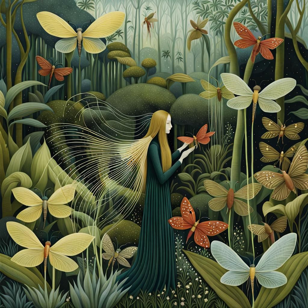 Fairies Playing in Bulbophyllum Garden Digital Art