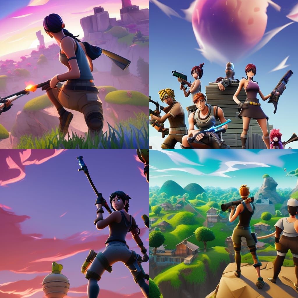 Fortnite in Studio Ghibli Anime Style