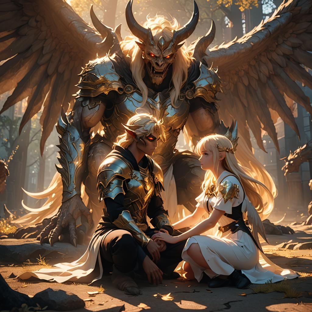 Demon's Plea: Angel in Holy Light, Anime Art