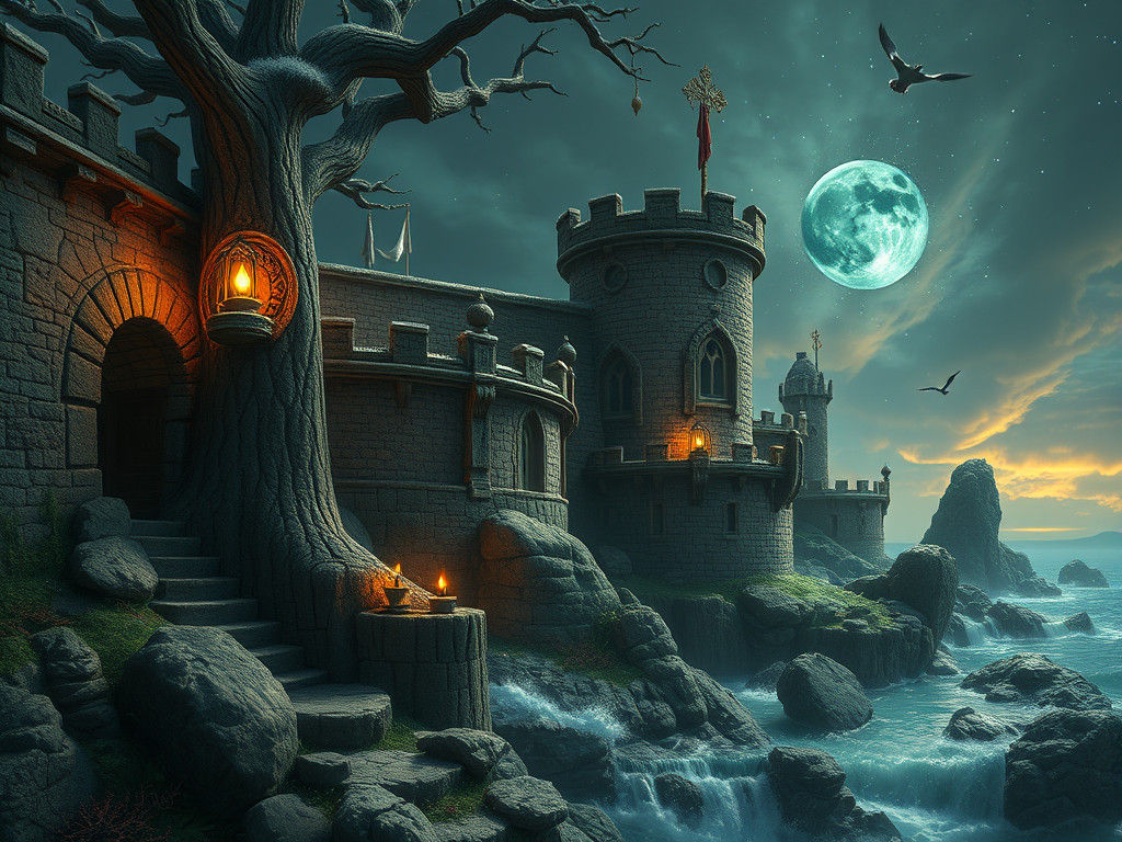 Celtic Fort by the Sea: Fantasy Concept Art