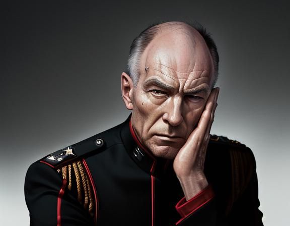 Captain Picard Facepalm: A Photorealistic Close-Up