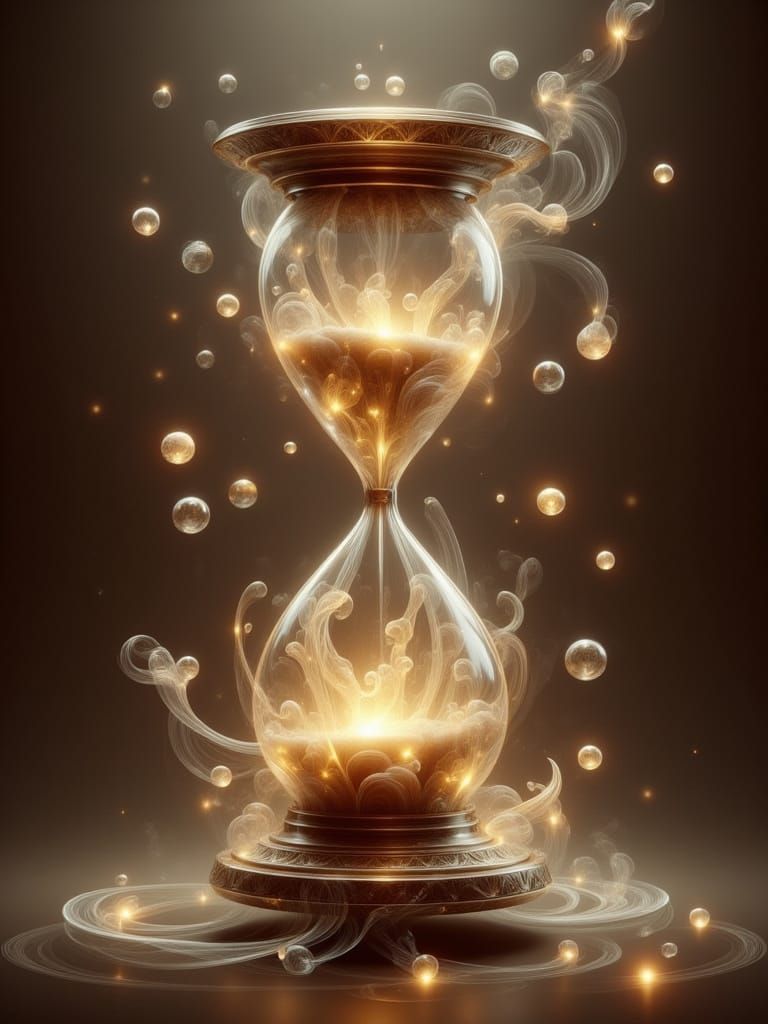 <lora:Dreamy Enchantment:1.0> <lora:Ethereal Magic Flux:1.0> Hourglass